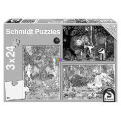 Puzzle - Az erd llatai, 3x24 db