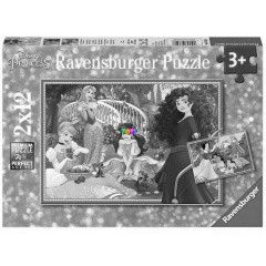 Puzzle - Disney hercegnk, 2 x 12 db