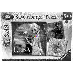 Puzzle - Jgvarzs - Elza, Anna s Olaf, 3x49 db