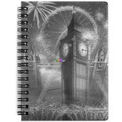 3D notesz - Big Ben, London Eye, Tower Bridge