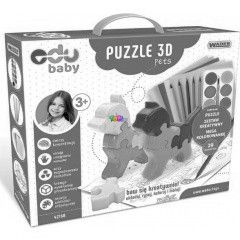 3D Puzzle - llatok, 30 db