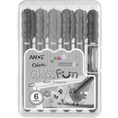 Amos - Glassfun ablakfest zsrkrta, 6 db-os