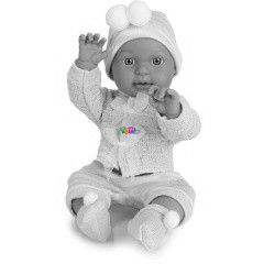 Anmiya baba kttt pulcsiban cskos nadrgban, 45 cm