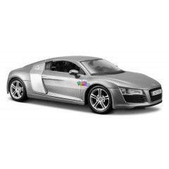 Audi R8 autmodell - ezst, 1:24