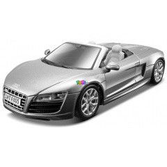Audi R8 Spyder - sszeszerelhet autmodell, ezst, 1:24