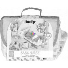 Baby Nurse - Pelenkázó táska kiegészítőkkel, 8 részes - rózsaszín