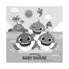 Baby Shark szalvta, 30 x 30 cm, 20 db-os