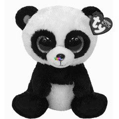 Bamboo panda plssfigura - 15 cm, fekete-fehr