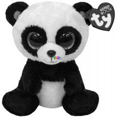 Bamboo panda plssfigura - 24 cm, fekete-fehr