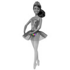 Barbie - Balerina baba rzsaszn ruhban, barna br, barna haj
