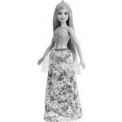 Barbie Dreamtopia - Kék hajú, alacsony hercegnő baba különleges ruhában