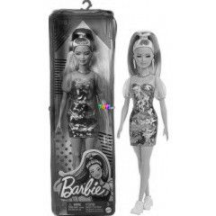 Barbie Fashionistas - Lila hajú Barbie cipzáras tartóban