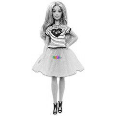 Barbie - Fashionistas Barbie - Alacsony, rzsaszn ttben