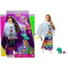 Barbie Fashionistas - Extravagns barna haj baba srga kabtban krokodillal