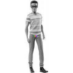 Barbie Fashionistas - Ken baba szrke farmerben s szemvegben