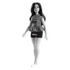 Barbie Fashionistas - Rzsaszn felss, molett Barbie