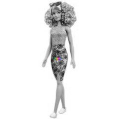 Barbie Fashionistas - Szke, gndr haj baba virgos szoknyban