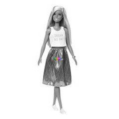 Barbie Fashionistas - Szke, kk haj baba Dream feliratos plban