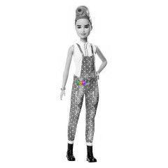 Barbie Fashionistas - Zld haj Barbie kantros farmernadrgban