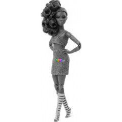 Barbie Looks: Fekete-ezst kollekci - Vrs haj baba