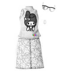Barbie Hello Kitty - Rzsaszn fels, fehr szoknya, kiegsztkkel