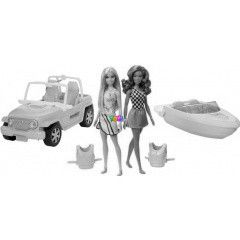 Barbie - Motorcsnak s terepjr 2 db babval