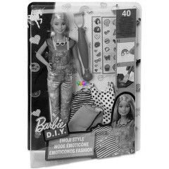 Barbie - Ruhatervez szett matrickkal, szke haj babval