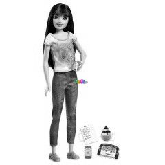 Barbie Skipper - Fekete haj bbiszitter Skipper fagyival