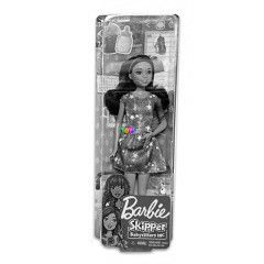 Barbie Skipper - Barna hossz haj bbiszitter Skipper csillagos ruhban