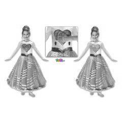 Barbie Szivrvny hercegn jelmez tiarval, 104 cm