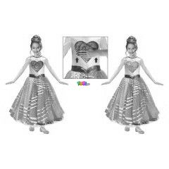 Barbie - Szivrvny hercegn jelmez tiarval, 116 cm