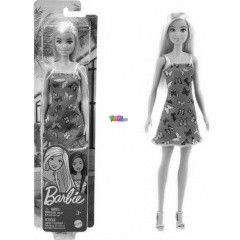 Barbie - Szke haj baba pillang mintj pink ruhban
