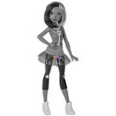 Barbie - Videojtk kaland - Narancssrga szoknys figura
