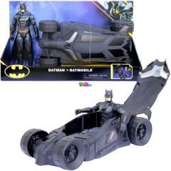 Batman figura és jármű, 30 cm