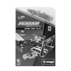 Bburago - Ferrari Open and Play szett - Ferrari F430 Cabrio, piros, 1:43