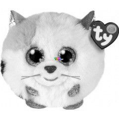 Beanie Balls - Muffin a fehér macska plüssfigura - 8 cm
