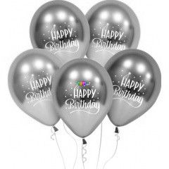 Happy Birthday 5 db-os metl fny lufi csomag, 30 cm