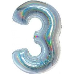 Beauty & Charm - Holografikus szmos flia lufi, 76 cm - 3