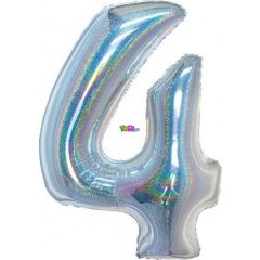Beauty & Charm - Holografikus szmos flia lufi, 76 cm - 4