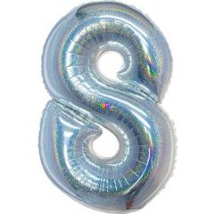 Beauty & Charm - Holografikus szmos flia lufi, 76 cm - 8