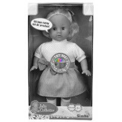 Beszl Julia baba - pttys ruhban, 32 cm