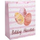 Boldog Hsvtot feliratos ajndktasak, rzsaszn - 26x32 cm