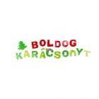 Boldog karcsonyt felirat zsels ablakdsz