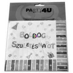 Boldog szletsnapot fehr szalvta - 20 db