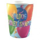 Boldog szletsnapot feliratos, 6 darabos paprpohr, 250 ml