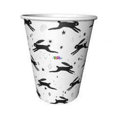 Bolondos nyuszi mints papr pohr szett, 6 darabos, 240 ml