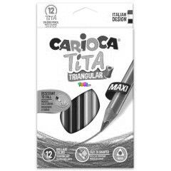 Carioca JUMBO famentes hromszglet sznes ceruza kszlet, 12 darabos