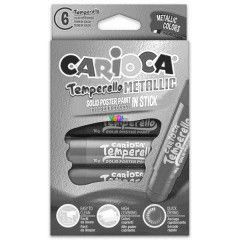 Carioca tempera stift metl sznekben, 6 darabos