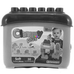 Clemmy Plus - Soft Blocks ptkocka kszlet dobozban, 30 db