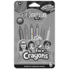 Colorino Kids - Arcfestkrta, 6 darabos, metl